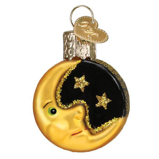 Ornament - Blown Glass - Mini Moon