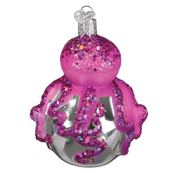 Ornament - Blown Glass - Shimmering Octopus