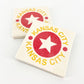 Coaster - Exclusive Star Circle Design - KC Chiefs Colors
