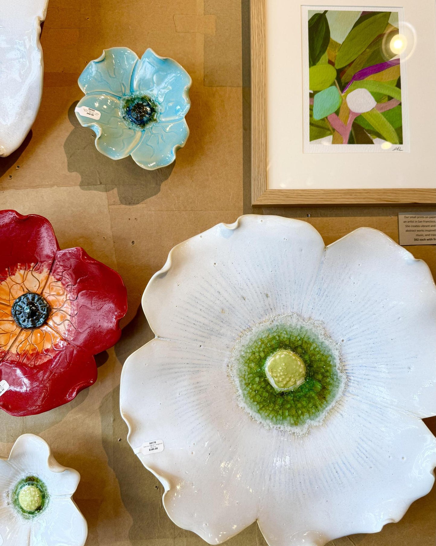 Ceramic Wall Art - "Baby Viola" - Atlantis Aqua