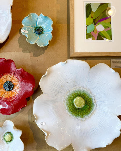 Ceramic Wall Art - "Baby Viola" - Atlantis Aqua