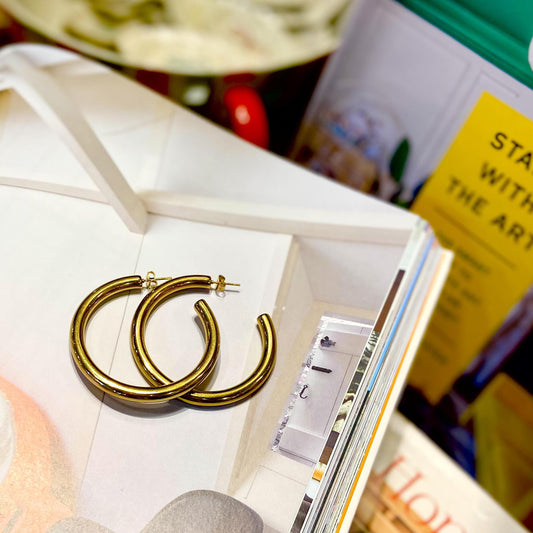 Earrings - Waterproof Gold on Stainless Steel - "Sara"