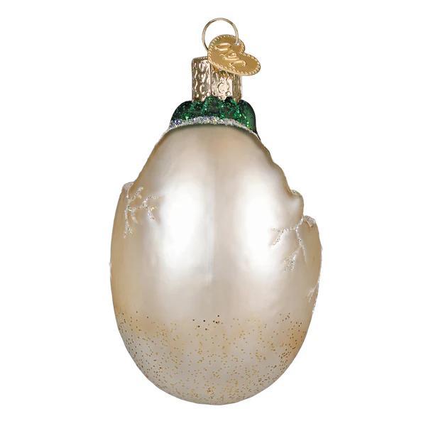 Ornament - Blown Glass - Baby Dino in Egg
