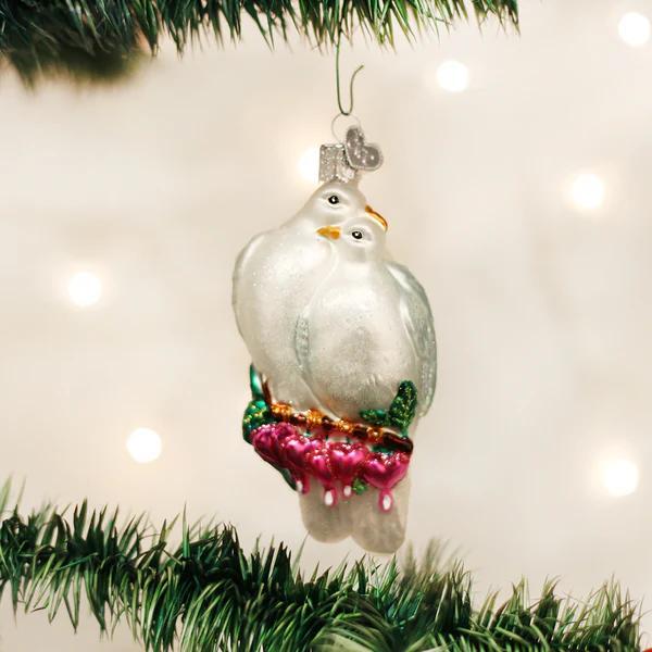 Ornament - Blown Glass - Love Birds