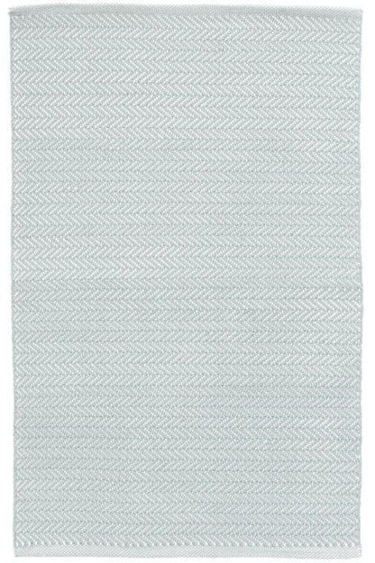 Rug - Indoor/Outdoor - Herringbone Light Blue/Ivory
