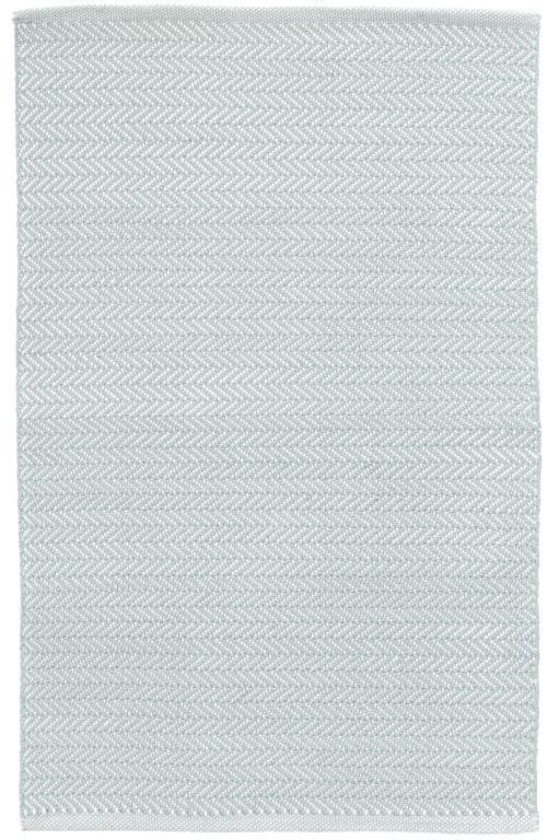 Rug - Indoor/Outdoor - Herringbone Light Blue/Ivory