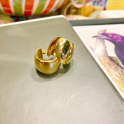 Earrings - Waterproof Gold on Stainless Steel - "Clara"