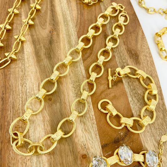 Necklace - Victorian Scroll - Gold