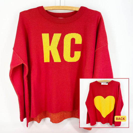 Sweater - KC/Heart (Red + Gold) - Exclusive