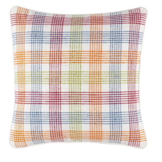 Pillow Cover - Indoor/Outdoor - 20" Square - Floris Plaid Multi