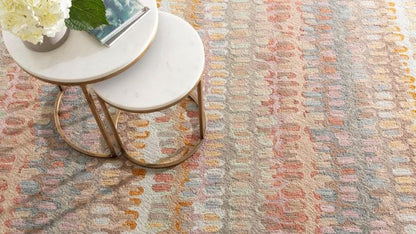 Rug - Micro Hooked Wool - Paint Chip Stone
