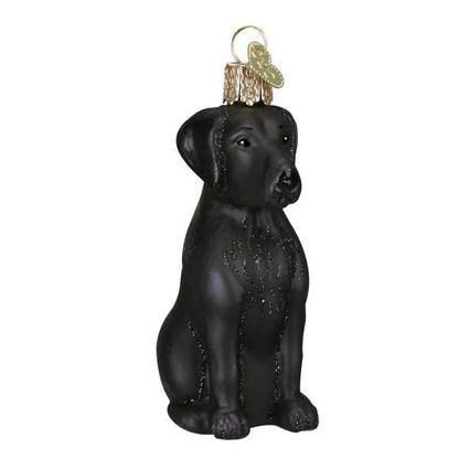 Ornament - Blown Glass - Black Labrador