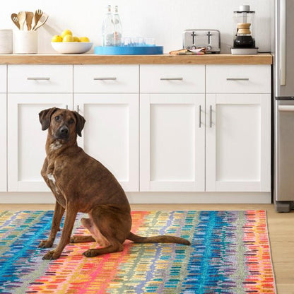 Rug - Machine-Washable - Paint Chip Multi