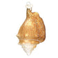 Ornament - Blown Glass - Golden Seashell