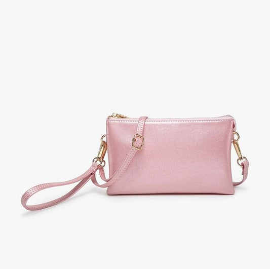 4 in 1 Handbag - Crossbody/Clutch/Wristlet - Rose Quartz