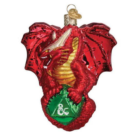 Ornament - Blown Glass - Dungeons & Dragons Red Dragon