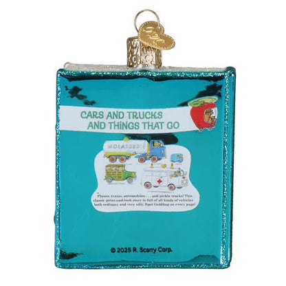 Ornament - Blown Glass - Cars & Trucks & Things that Go Book