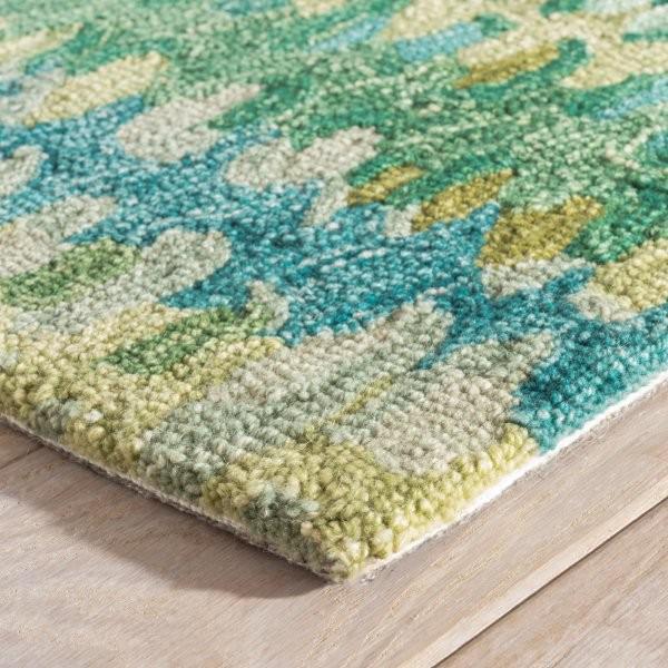 Rug - Micro Hooked Wool - Paint Chip Moss