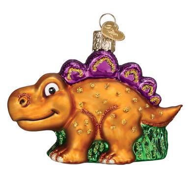 Ornament - Blown Glass - A-Roarable Stegosaurus