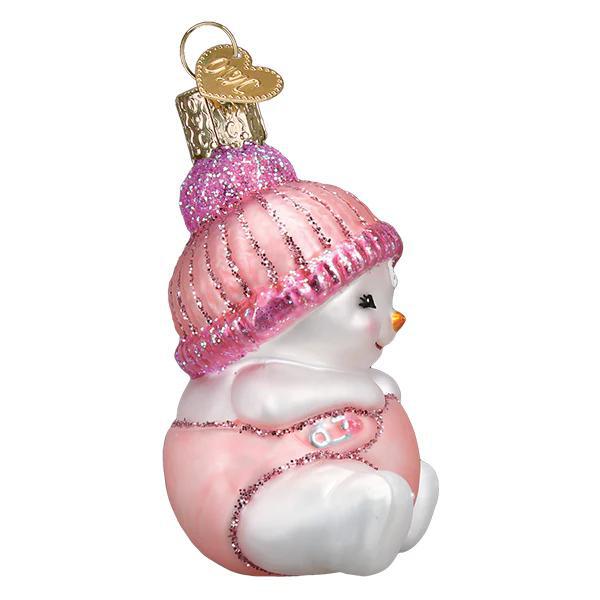 Ornament - Blown Glass - Snow Baby Girl