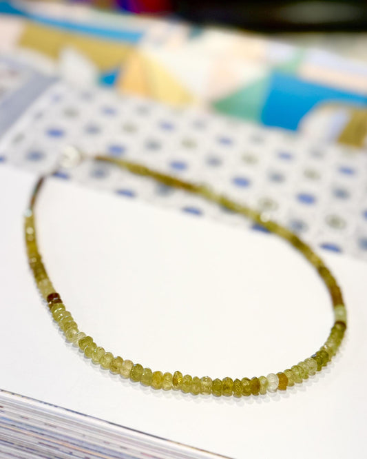 Necklace - Green Garnet & Turquoise