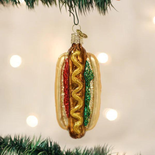 Ornament - Blown Glass - Hot Dog