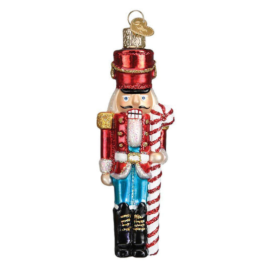 Ornament - Blown Glass - Peppermint Nutcracker