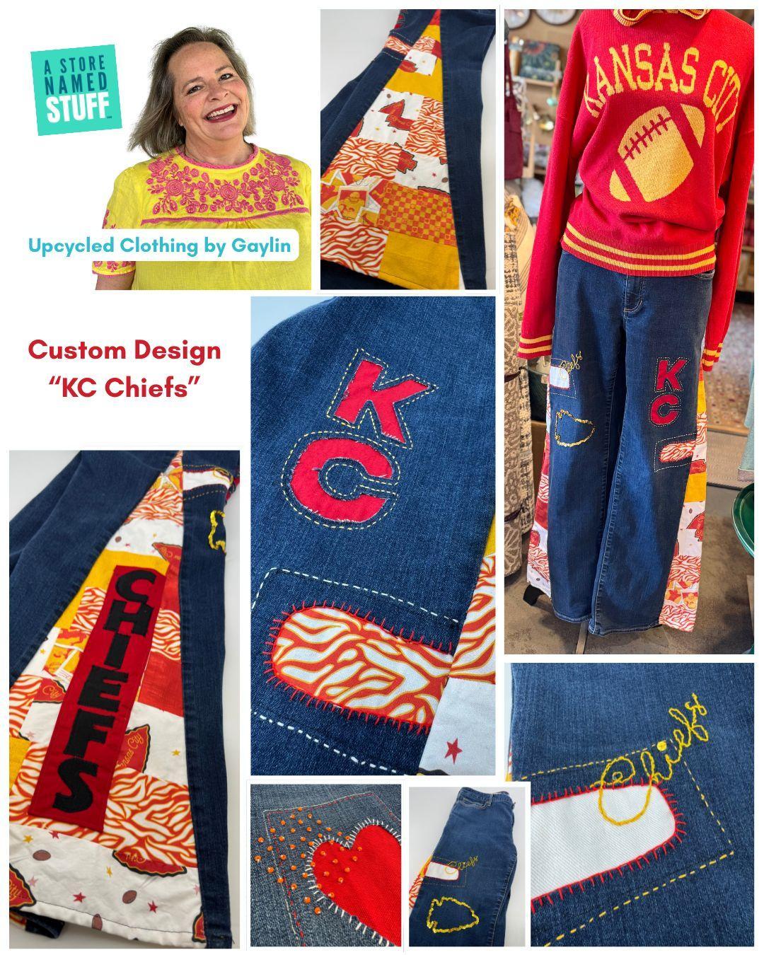 Upcycle YOUR Jeans - CUSTOM - KC Red Kingdom Inspired