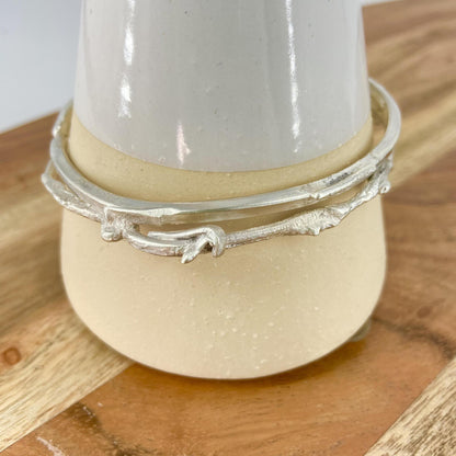 Bangle - "Double Twig" - Sterling Silver