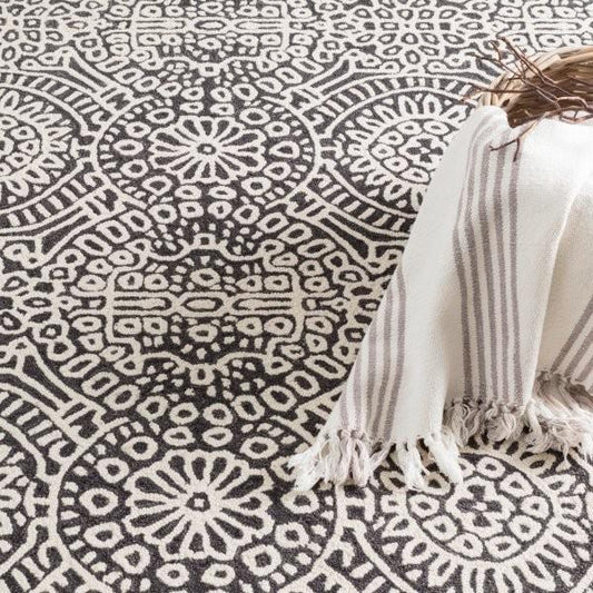 Rug - Micro Hooked Wool - Temple Charcoal