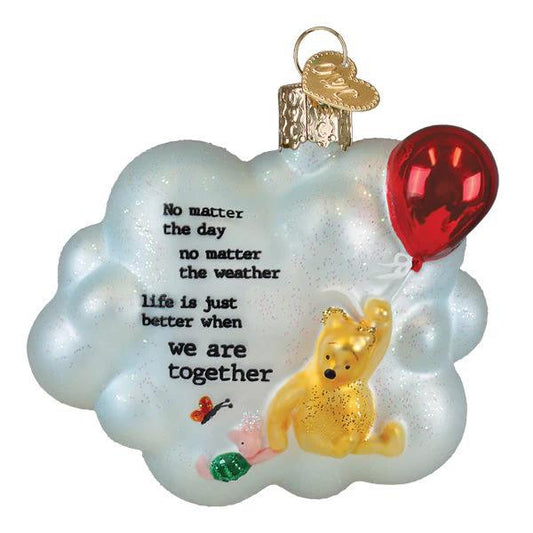 Ornament - Blown Glass - Winnie and Piglet Together