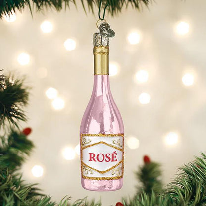 Ornament - Blown Glass - Rosé Wine