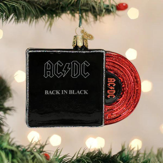 Ornament - Blown Glass - Back in Black Album Cover