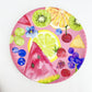 Plate - Citrus Fruit on Pink - Melamine - 9"