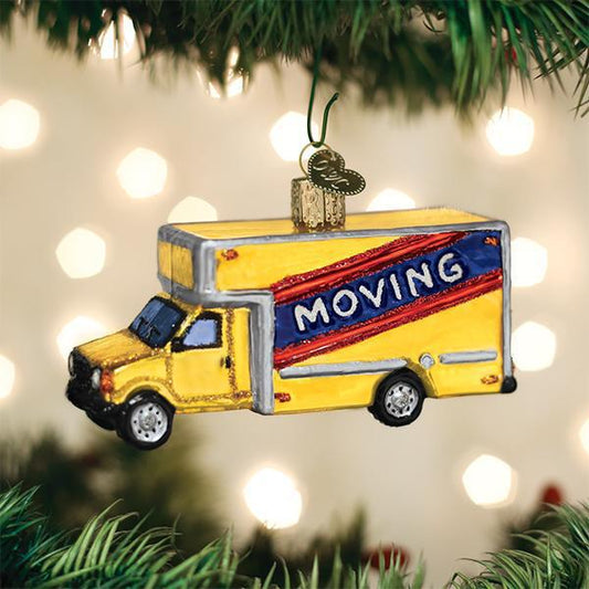 Ornament - Blown Glass - Moving Truck