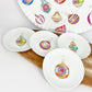 Plate - 6" "Paper Plate" Striped Ball Ornament - Melamine