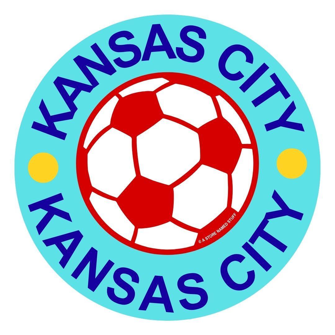 Sticker - Kansas City Soccer Ball - Light Blue