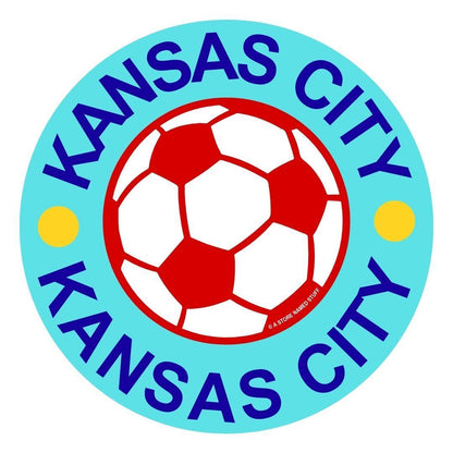 Sticker - Kansas City Soccer Ball - Light Blue