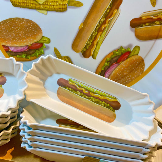 Tray - Hot Dog - Melamine "Paper Plate"