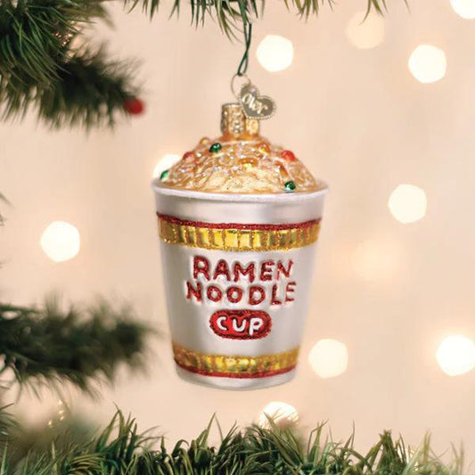 Ornament - Blown Glass - Ramen Noodle Cup