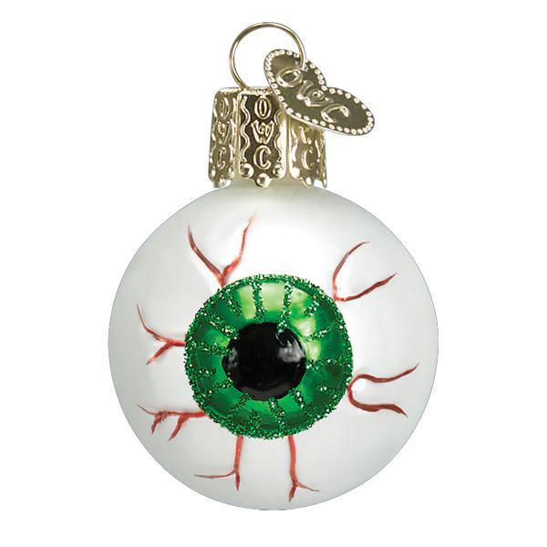 Ornament - Blown Glass - Green Evil Eye