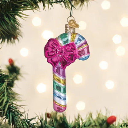 Ornament - Blown Glass - Pastel Candy Cane