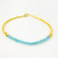 Bracelet - Mini Bead - Aqua Apatite Fade - 18kt Gold Vermeil