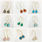 Crystal Earrings - 14kt on Sterling - Aqua