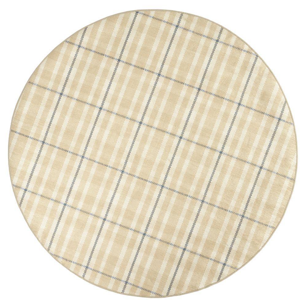 Rug - Machine-Washable - Hallie Plaid Khaki