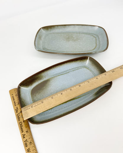 Frankoma Pottery pieces. Part of a vintage collection of 119 pieces. Collectible vintage set of Frankoma Plainsman Woodland Moss tableware.