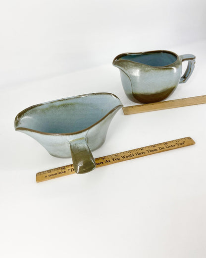 Frankoma Pottery pieces. Part of a vintage collection of 119 pieces. Collectible vintage set of Frankoma Plainsman Woodland Moss tableware.