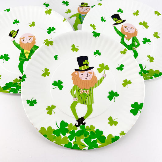 Plate - "Paper Plate" - 7.5" - Big Hat On Leprechaun