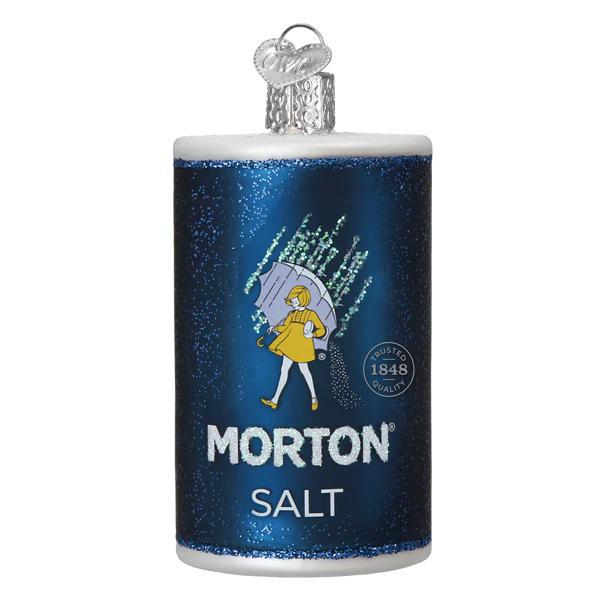 Ornament - Blown Glass - Morton Salt Canister