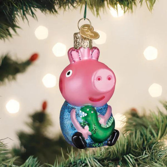 Ornament - Blown Glass - George Pig